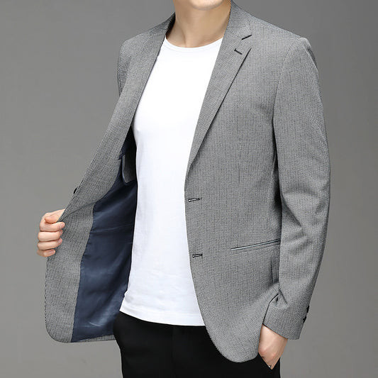 2022/2023 Spring New Suit Men''S Korean Plaid Non Iron Casual Small Suit Coat Fashion Men''S Wholesale
