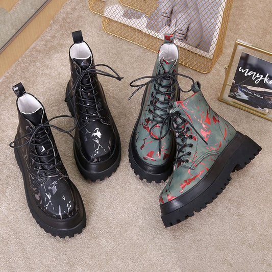 Printed high-top shoes women